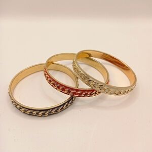 Charming Charlie Red White And Blue Trio Bangle Bracelets